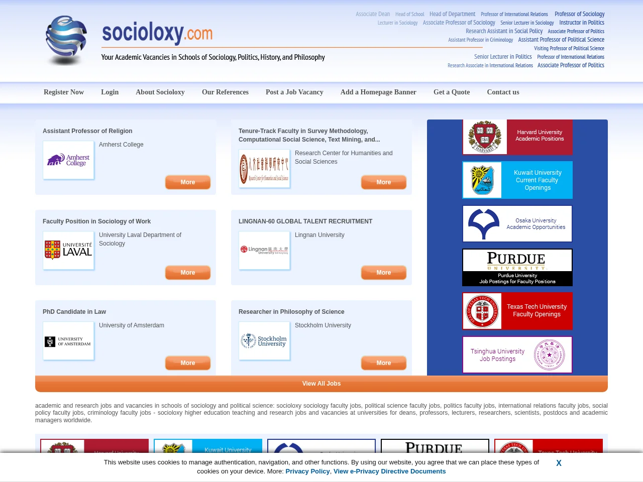 Socioloxy screenshot Socioloxy job board platform screenshot showing job search interface