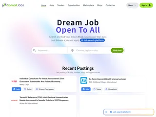 SomaliJobs.com screenshot preview SomaliJobs.com screenshot preview