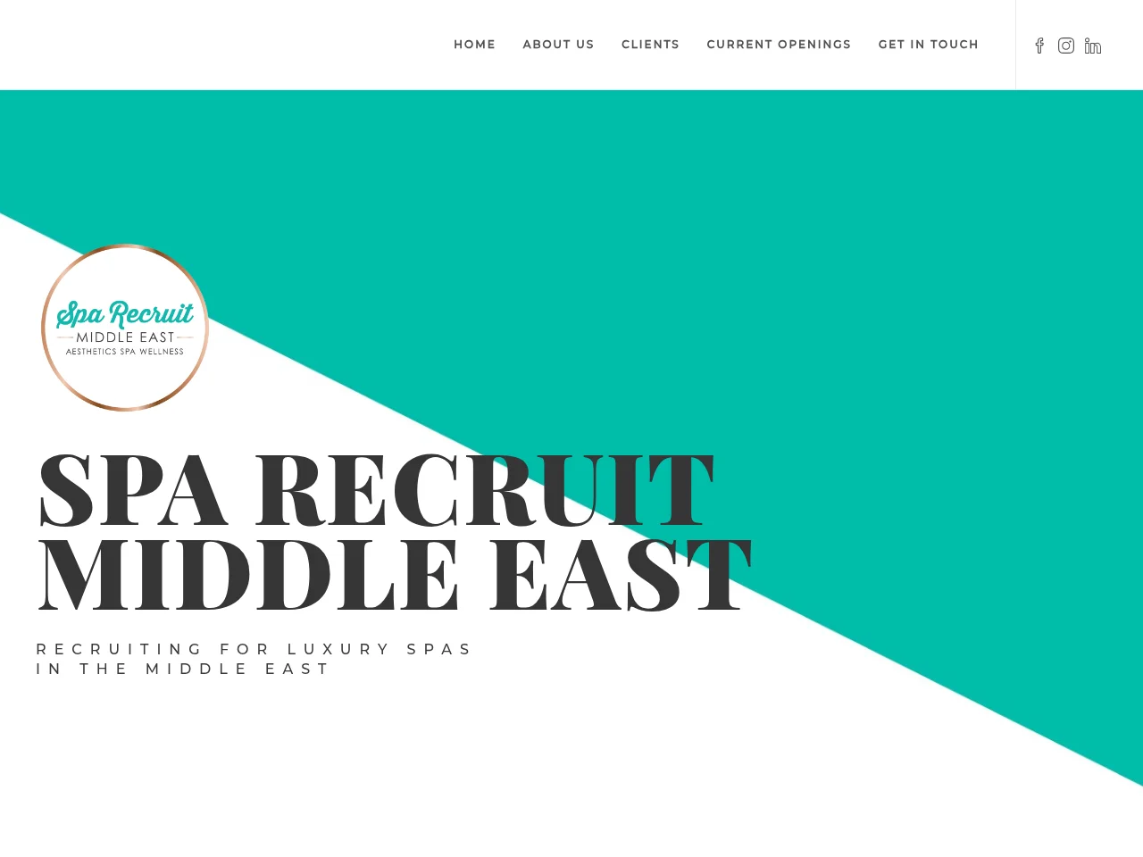 Spa Recruit Middle East website screenshot