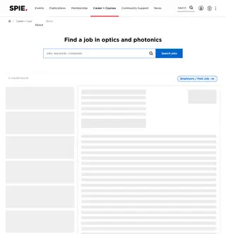 SPIE Career Center platform preview
