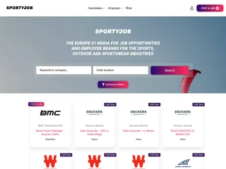 Sportyjob platform preview Sportyjob platform preview