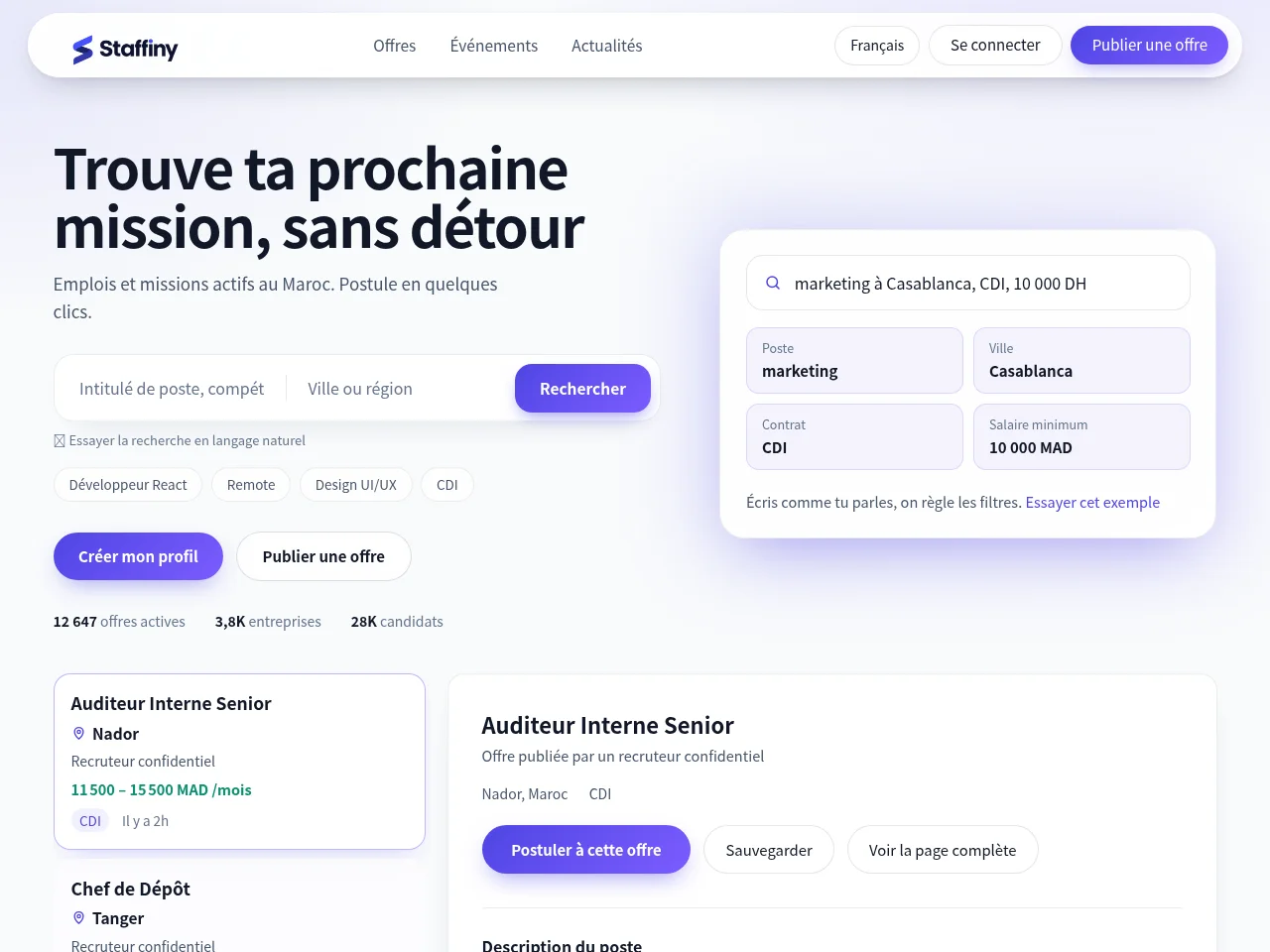 Staffiny website screenshot