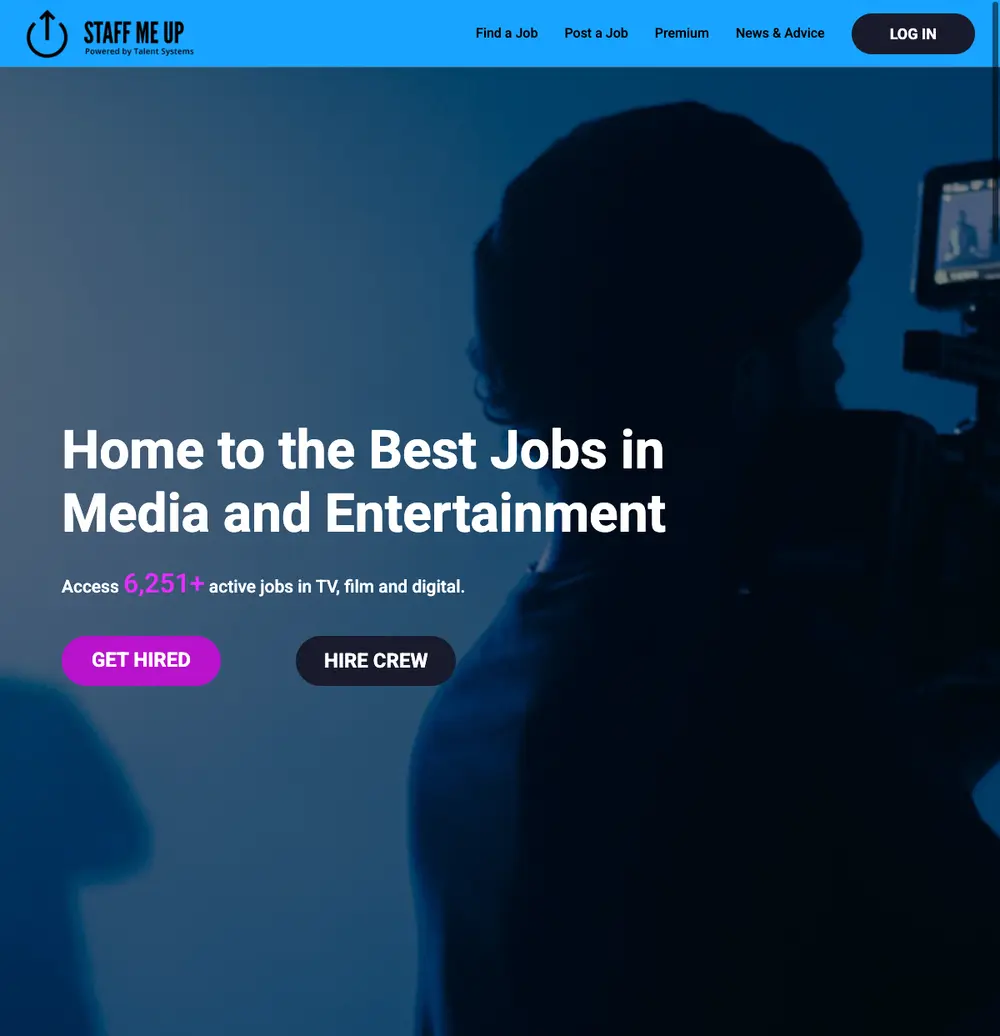 Staff Me Up job board platform screenshot showing job search interface