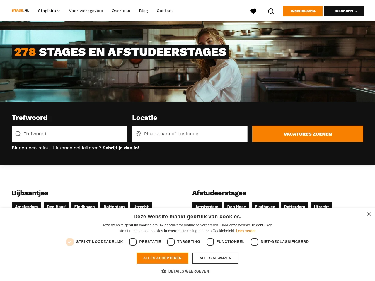 Stage.nl screenshot Stage.nl job board platform screenshot showing job search interface