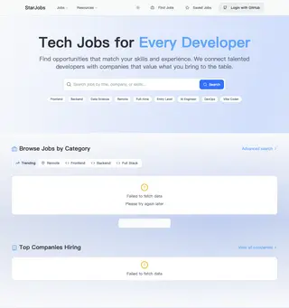 StarJobs platform preview
