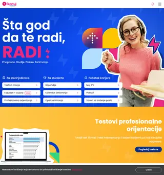 Startuj Infostud platform preview