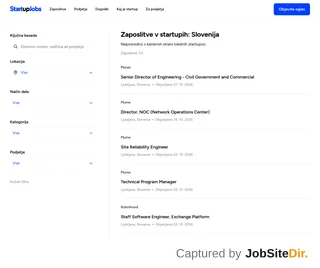 StartupJobs.si screenshot preview StartupJobs.si screenshot preview