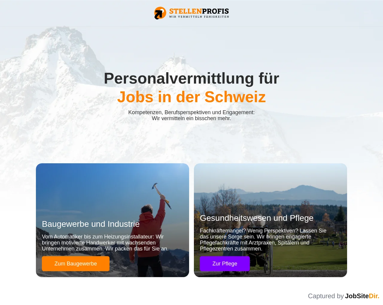 Stellenprofis screenshot Stellenprofis website screenshot