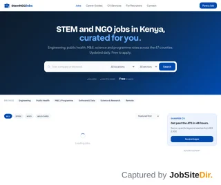 STEMNGO Jobs platform preview STEMNGO Jobs platform preview