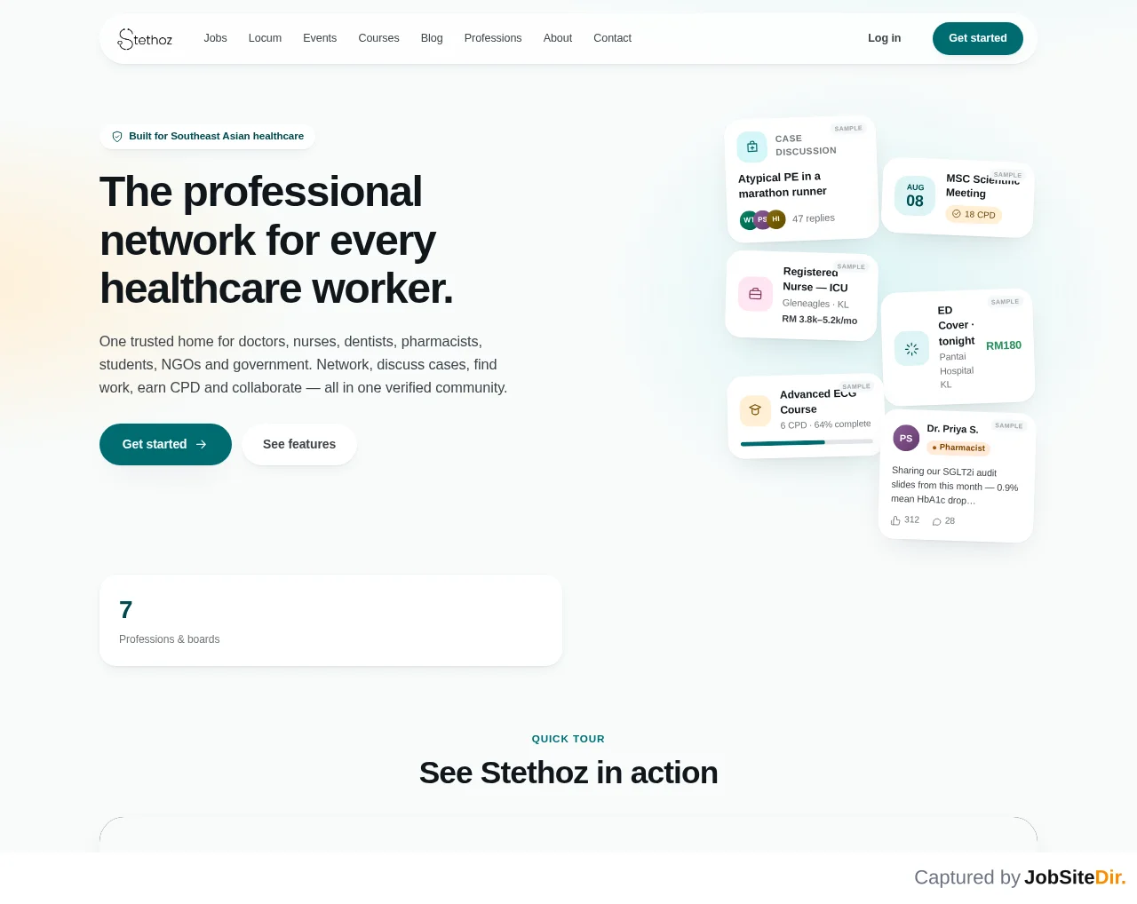 Stethoz website screenshot