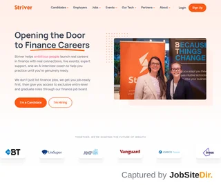 Striver Careers platform preview