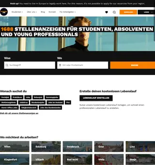 StudentJob platform preview