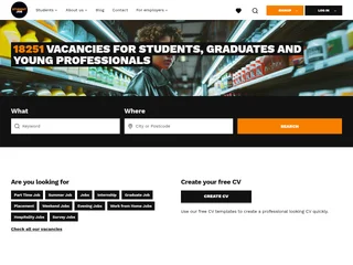 StudentJob UK platform preview StudentJob UK platform preview