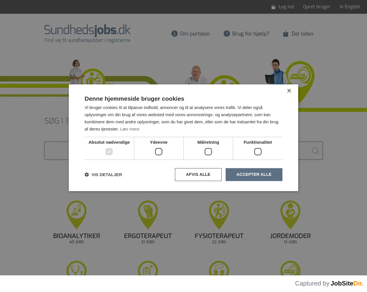 Sundhedsjobs.dk screenshot Sundhedsjobs.dk website screenshot