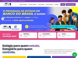 Super Estágios platform preview Super Estágios platform preview