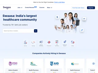 Swaasa Jobs screenshot preview