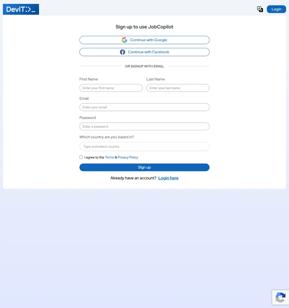 JobCopilot screenshot JobCopilot job board platform screenshot showing job search interface