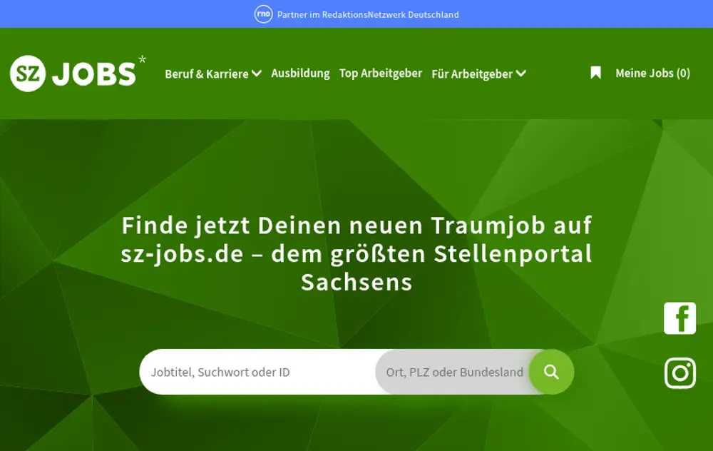 sz-jobs.de screenshot sz-jobs.de job board platform screenshot showing job search interface
