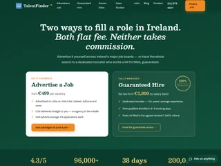 TalentFinder Ireland platform preview TalentFinder Ireland platform preview