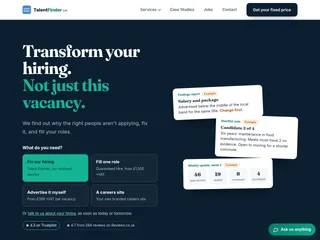 Talent Finder UK platform preview Talent Finder UK platform preview