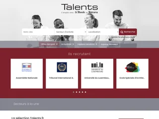 Talents.fr platform preview