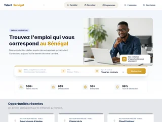 Talent Sénégal platform preview