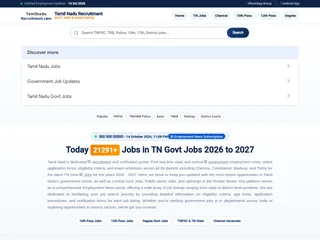 Tamil Nadu Recruitment platform preview Tamil Nadu Recruitment platform preview