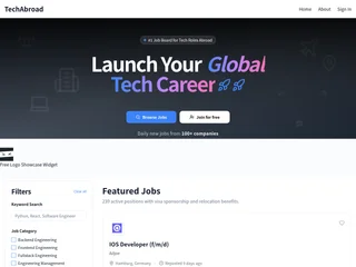 Techabroad screenshot preview