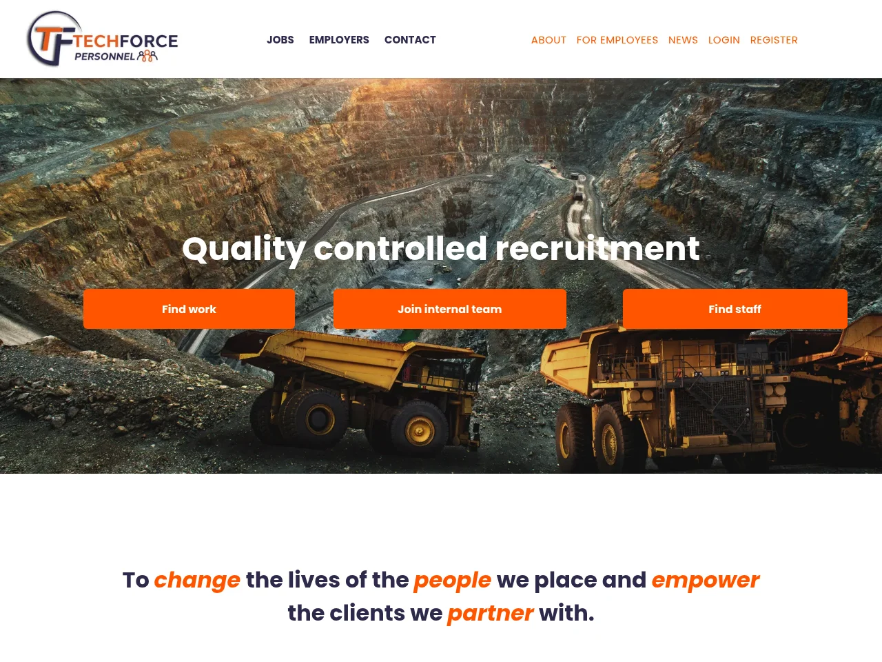 Techforce website screenshot