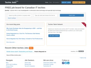 Techie Jobs platform preview Techie Jobs platform preview