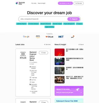 TechJobAsia platform preview