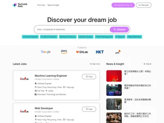 TechJobAsia platform preview TechJobAsia platform preview