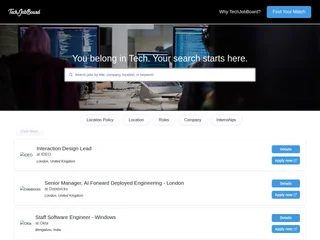 TechJobBoard platform preview TechJobBoard platform preview