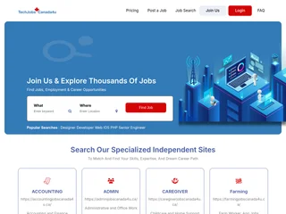 TechjobsCanada4u platform preview