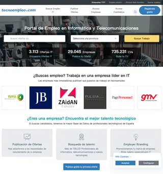 tecnoempleo platform preview