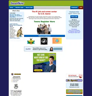 Teens4Hire.org platform preview