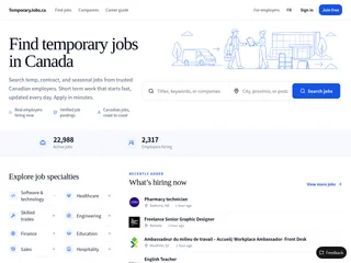 TemporaryJobs.ca platform preview