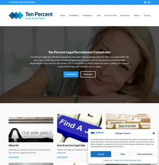 Ten Percent Legal Recruitment platform preview