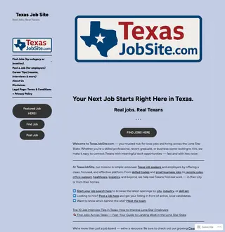 Texas Job Site platform preview