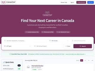 CareerOwl platform preview CareerOwl platform preview