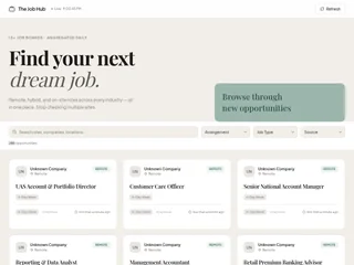 The Job Hub platform preview The Job Hub platform preview