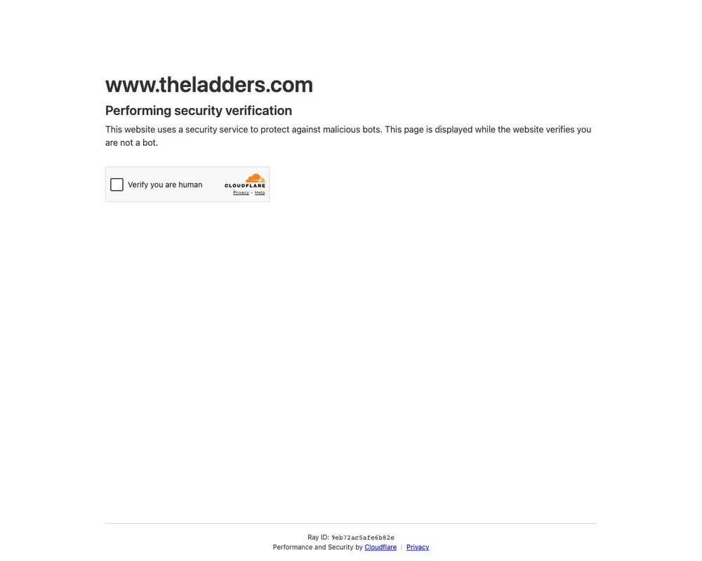 The Ladders job board platform screenshot showing job search interface