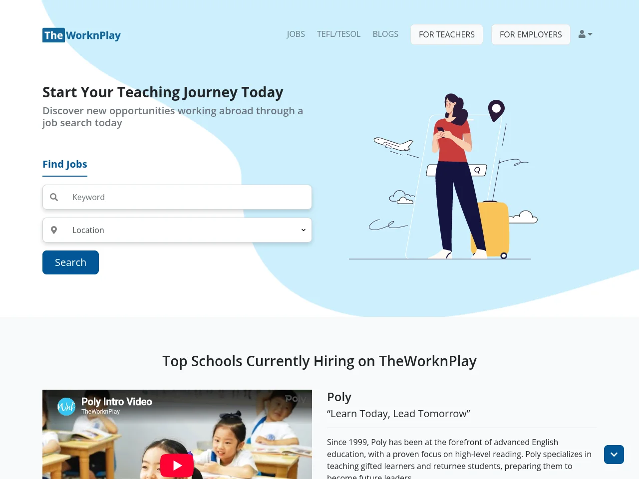 TheWorknPlay screenshot TheWorknPlay job board platform screenshot showing job search interface