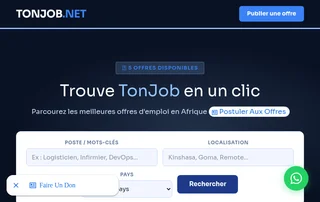 TonJob.net screenshot preview