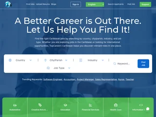 TopCareers Caribbean platform preview