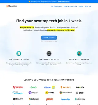 TopHire platform preview