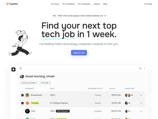 TopHire platform preview TopHire platform preview
