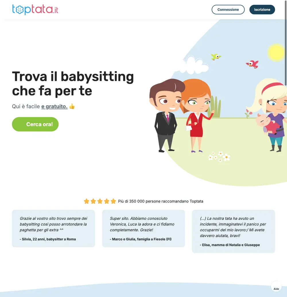 Toptata job board platform screenshot showing job search interface