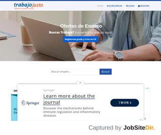Trabajo Justo platform preview Trabajo Justo platform preview