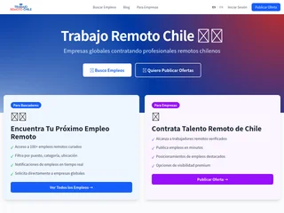 Trabajo Remoto Chile platform preview Trabajo Remoto Chile platform preview